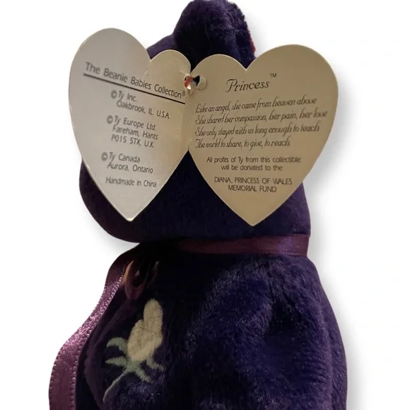 TY Beanie Baby Princess Diana Rare 1997 w/ ERRORS TY Beanie Babies🧸💜 in Purple - Picture 4 of 11